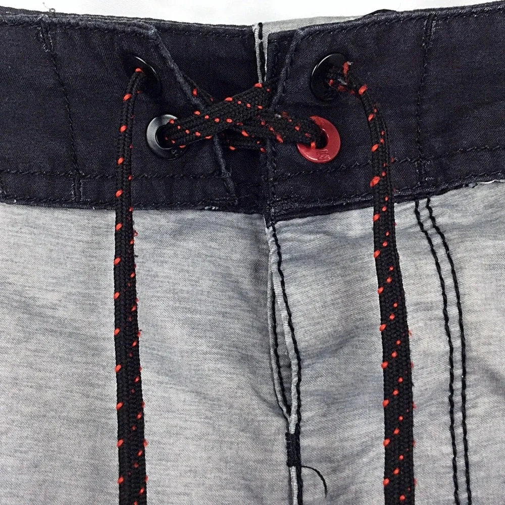 Billabong Originals Board Shorts Men's Size 38 Black Gray Striped